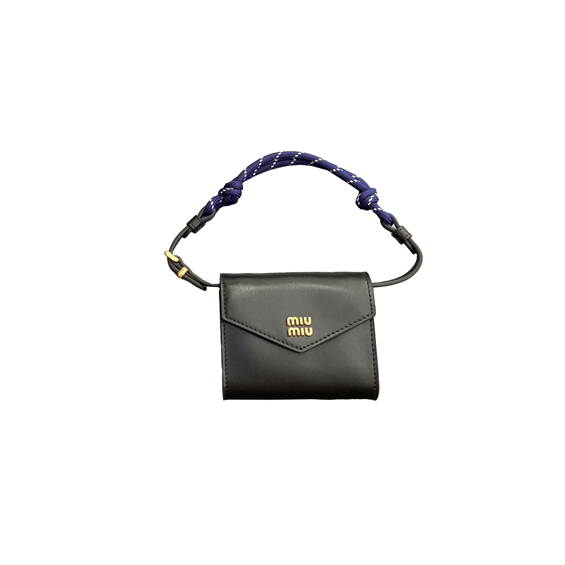 MIUMIU ROPE LEATHER STRAP WALLET 5MT024 (10.5*8.5*2cm)